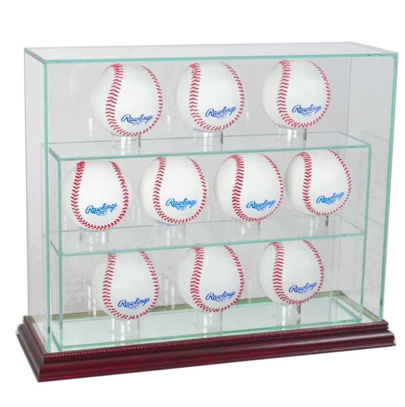 Ten Baseball Upright Display Case