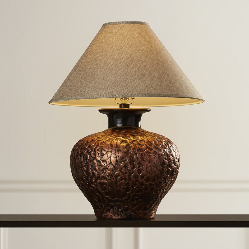 Textured Vase Style Concrete Empire Lamp