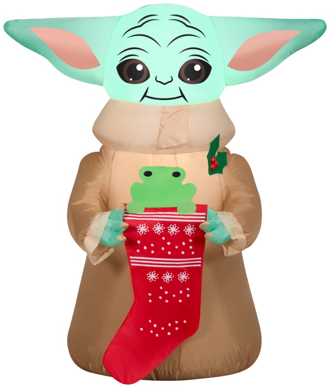 The Child with Frog in Stocking Airblown Inflatable