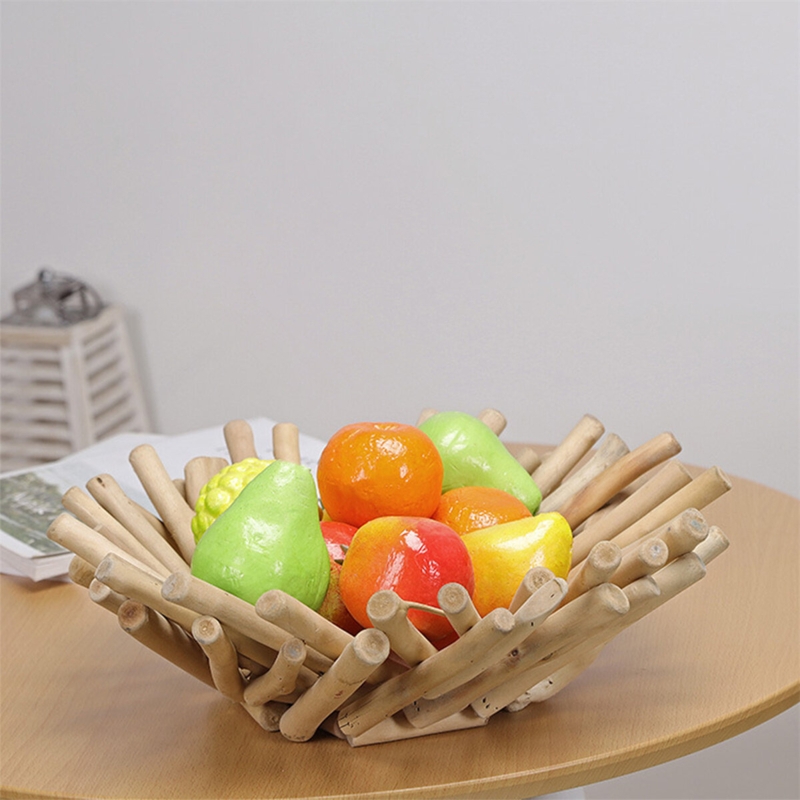 Wooden Fruit and Veggie Centerpiece Bowl