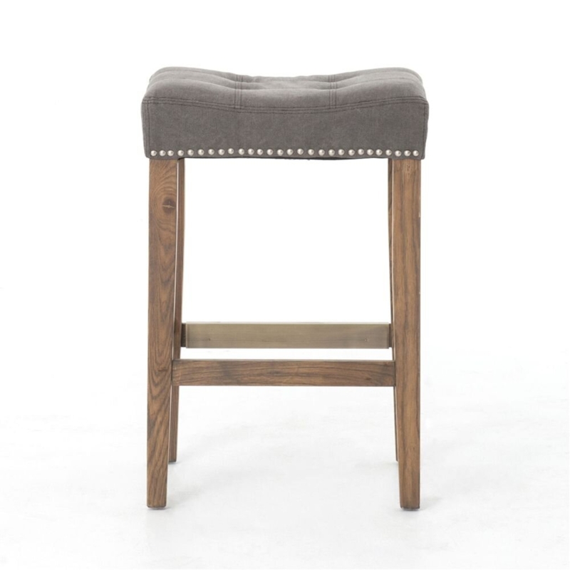 Upholstered Barstool with Tufted Details