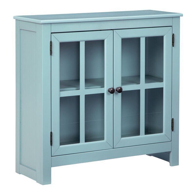 Traditional Functional Small Cabinet with Glass Doors