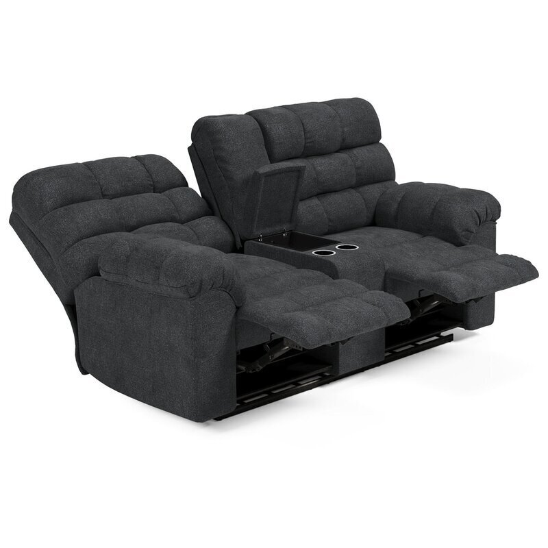 Traditional Modern Loveseat with Recliner