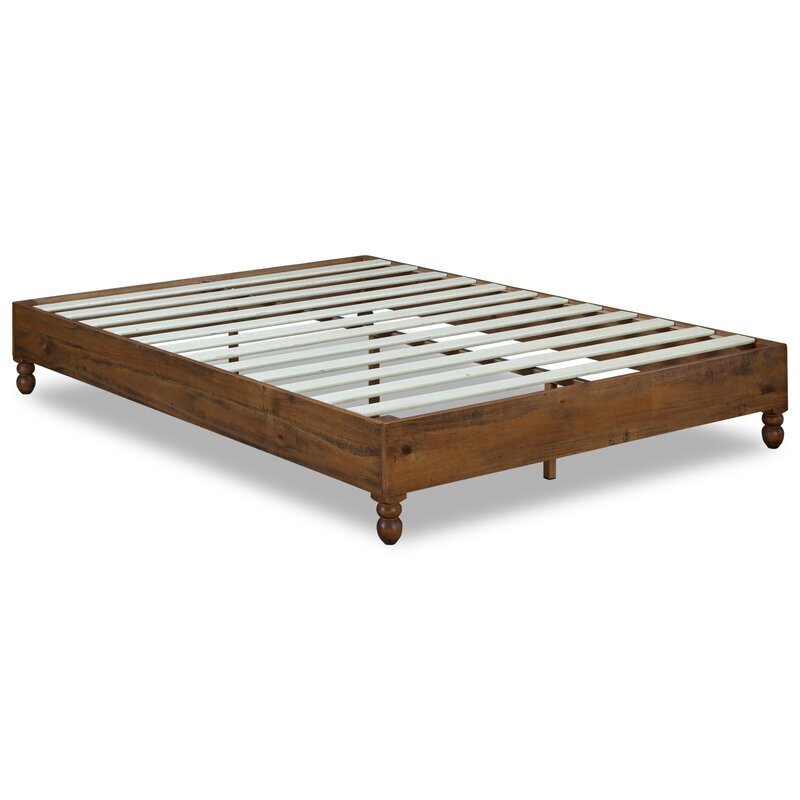 Traditional Style Low Profile Bed Frame