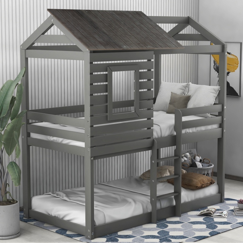 Tramore Twin Over Twin Solid Wood Standard Bunk Bed by Isabelle & Max™