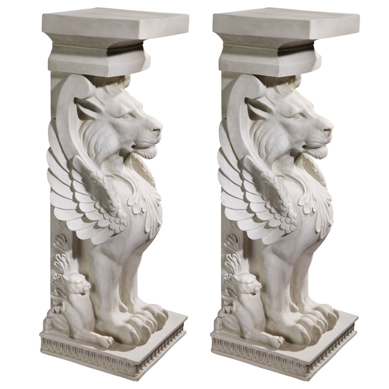 Architectural Pedestal with Antique Stone Finish