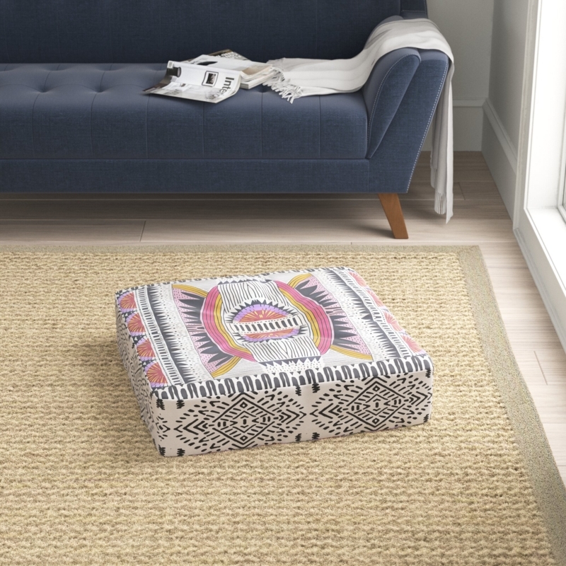 Square Boho-Inspired Floor Pillow