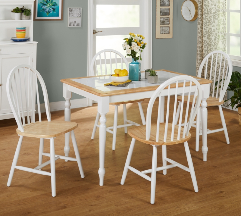 Turned Legs Rectangle Dining Table Set