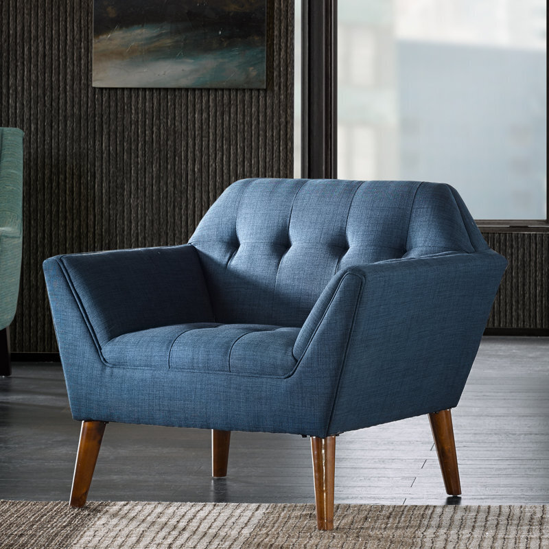 Tufted Midcentury Lounge Chair for Bedroom