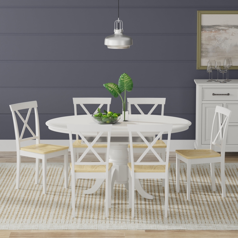Butterfly Leaf Dining Set with X-Back Chairs