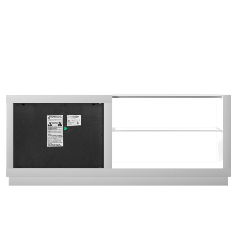 Contemporary Glass Shelving Fireplace