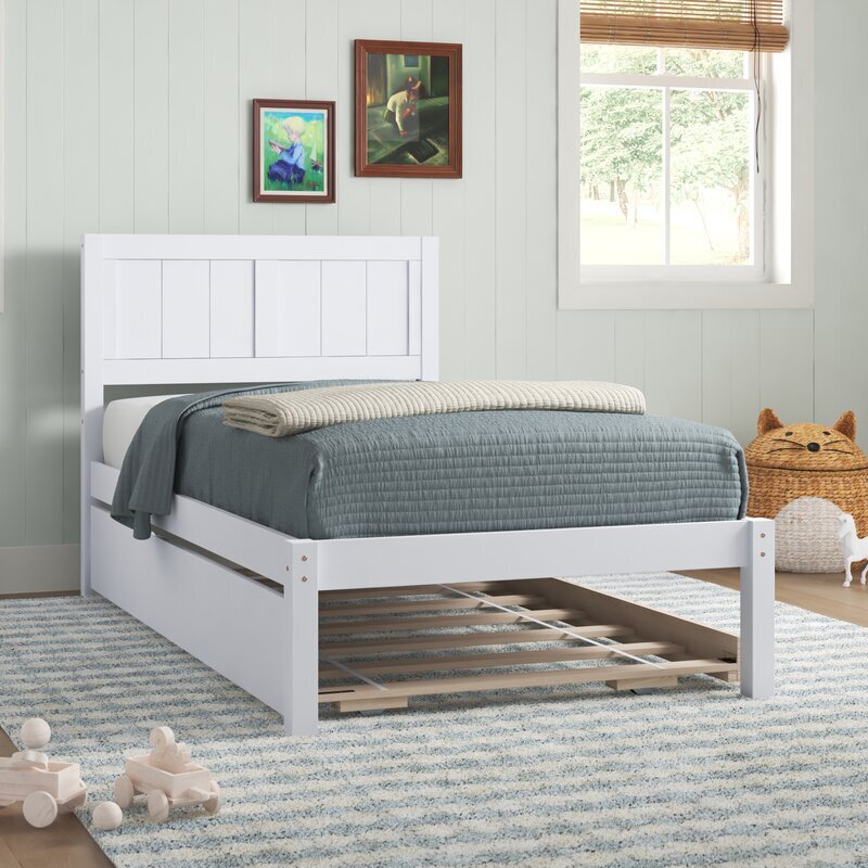 Twin Platform Bed Frame with Trundle