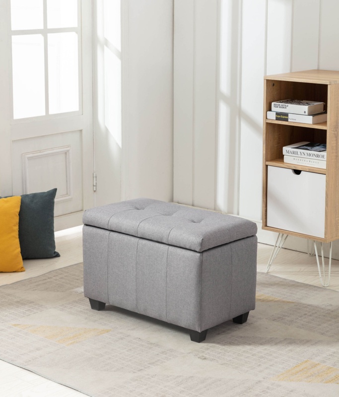 Upholstered Flip Top Storage Bench