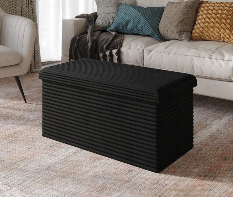 Upholstered Flip Top Storage Bench