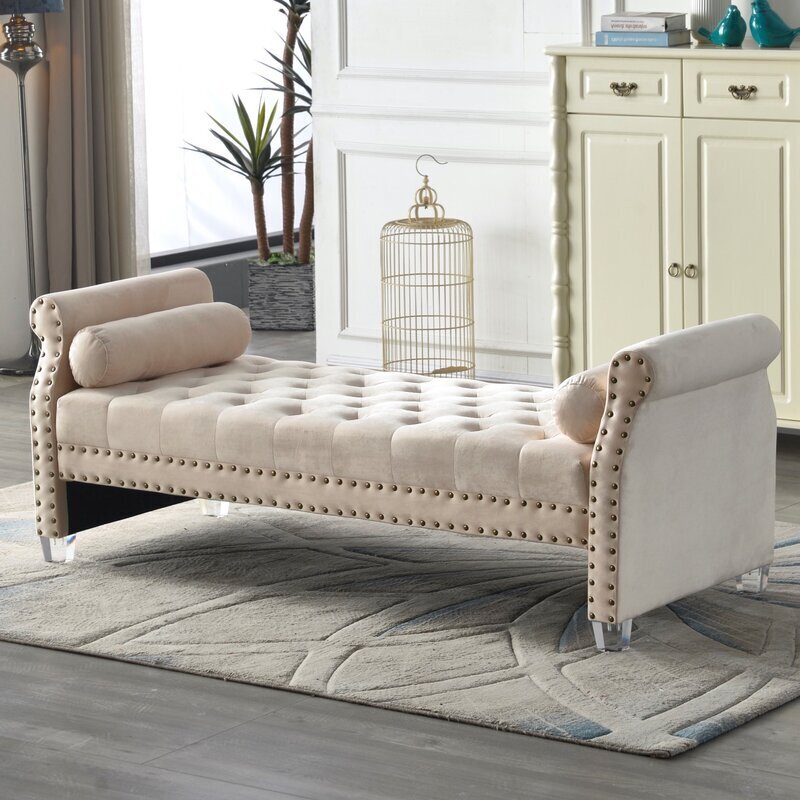 Upholstered King Size Bed Bench