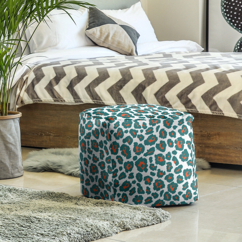 Stylish Ottoman with Invisible Zipper