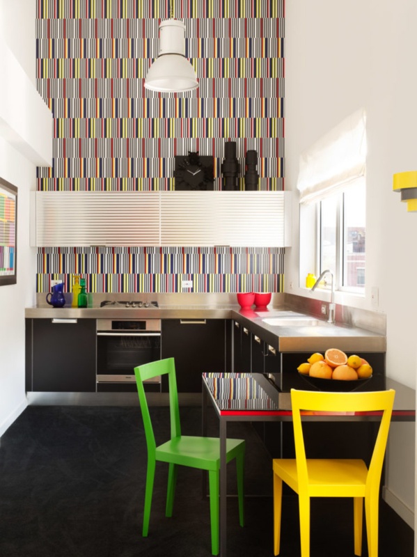 Use a Striped Wallpaper