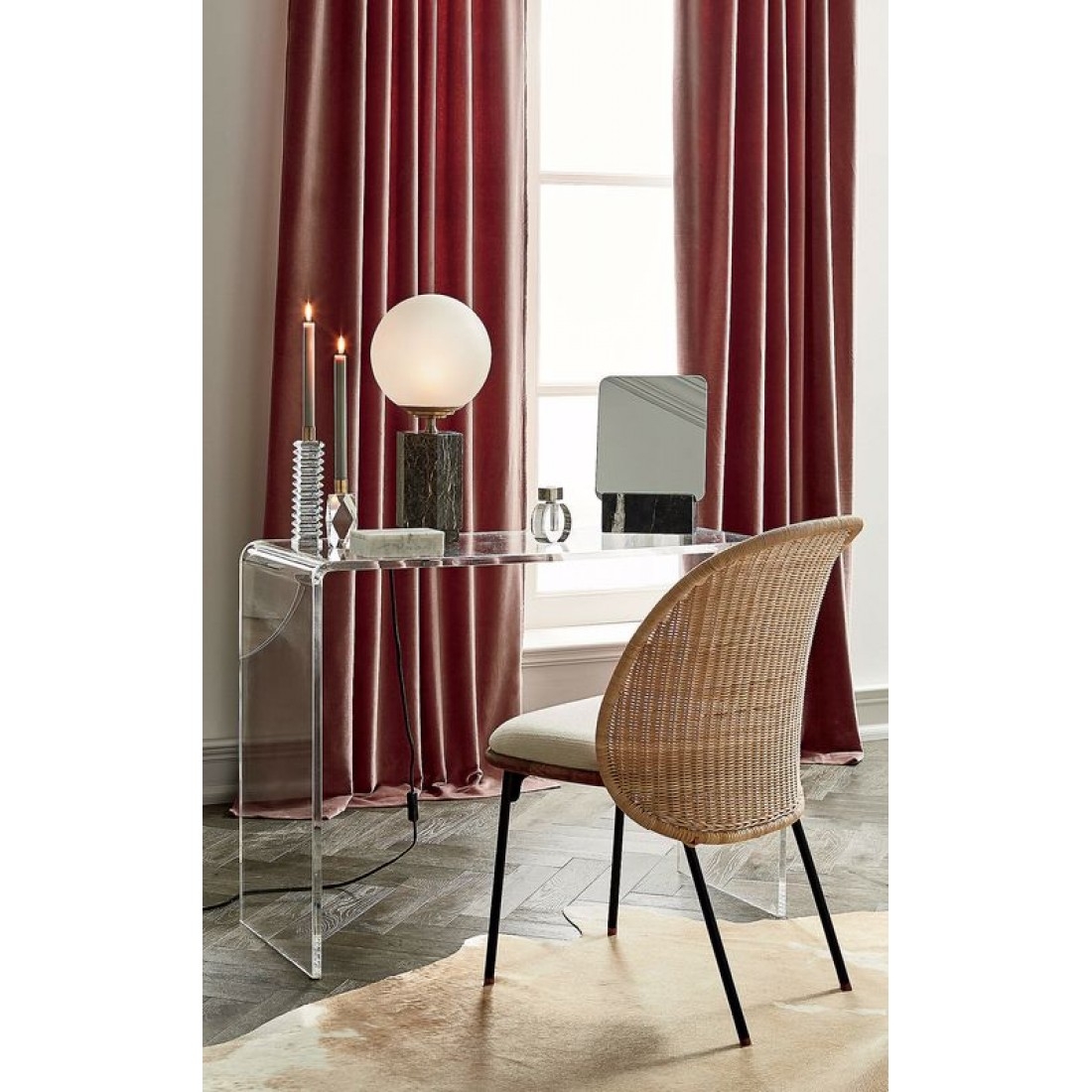 Use Clear or Acrylic Furniture