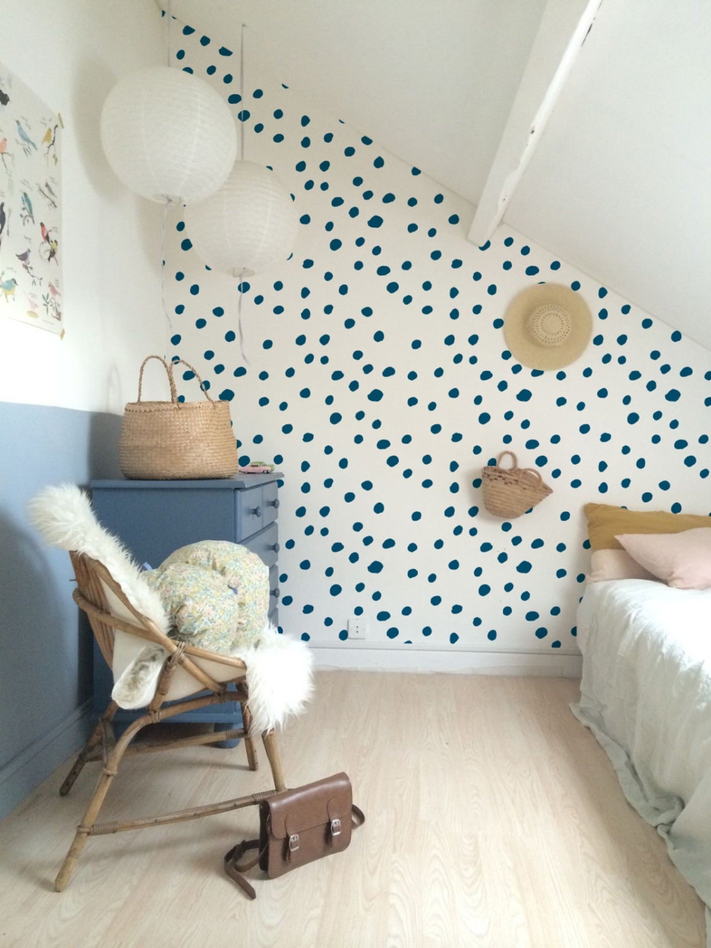 Use Patterned Wallpaper