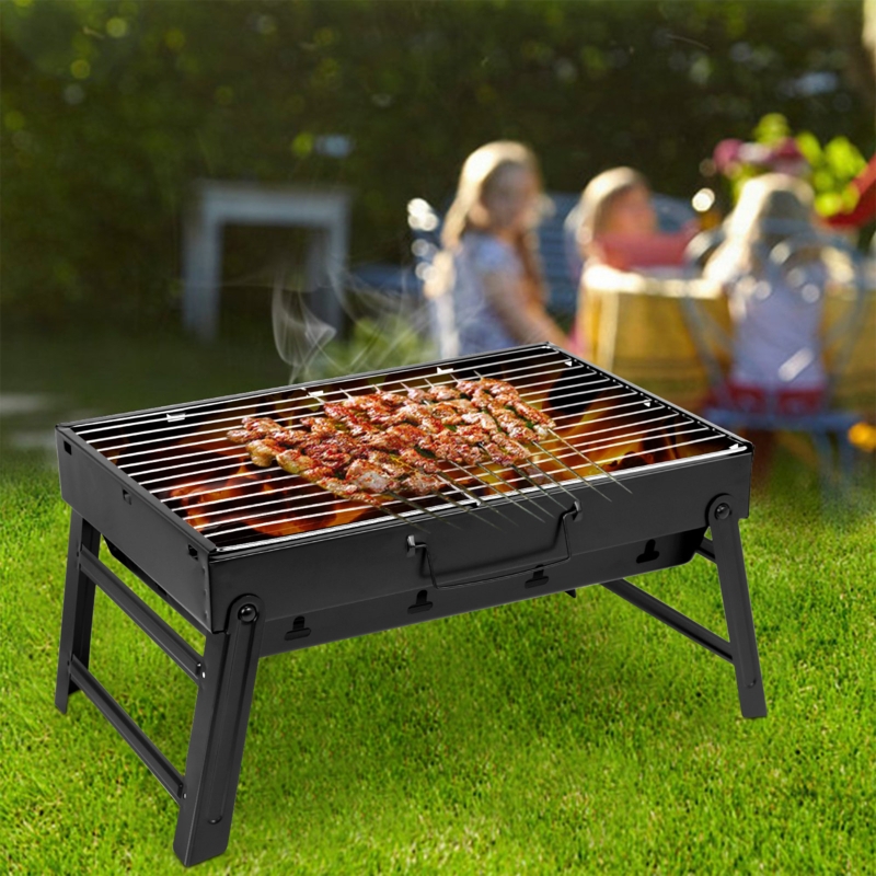 Lightweight Folding Grill with Stainless Steel Plate