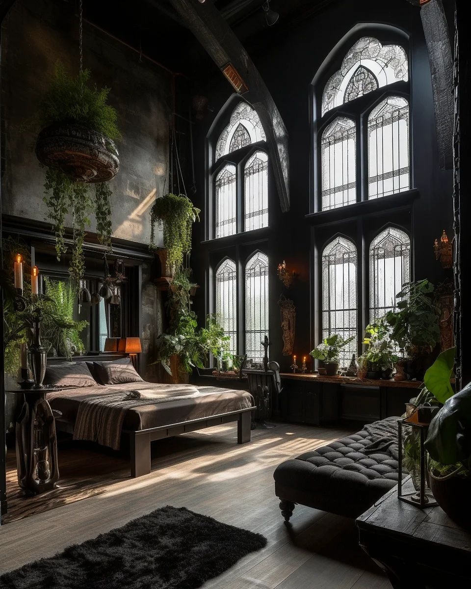 gothic interior bedroom