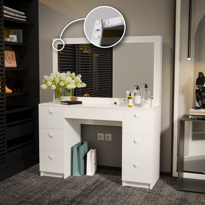Custom Makeup Vanity Foter