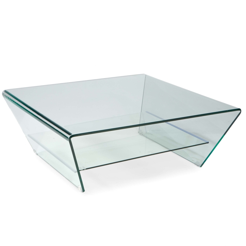 Vano Glass Coffee Table with Storage