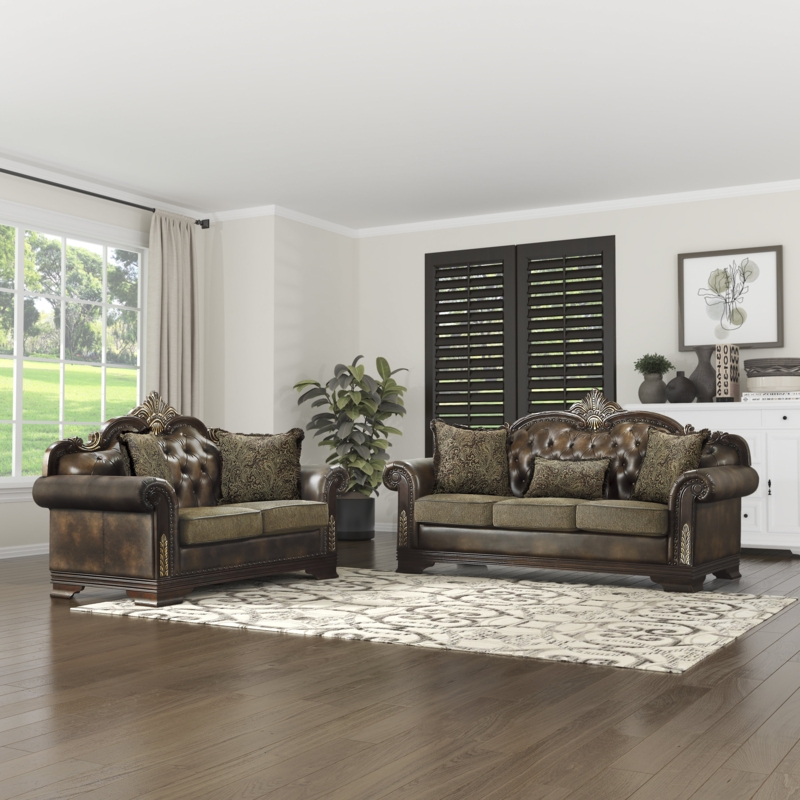 Traditional Living Room Sofa Set