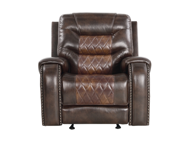 Stylish Two-Tone Glider Recliner