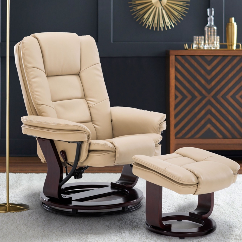 Luxurious Recliner Chair with Ottoman