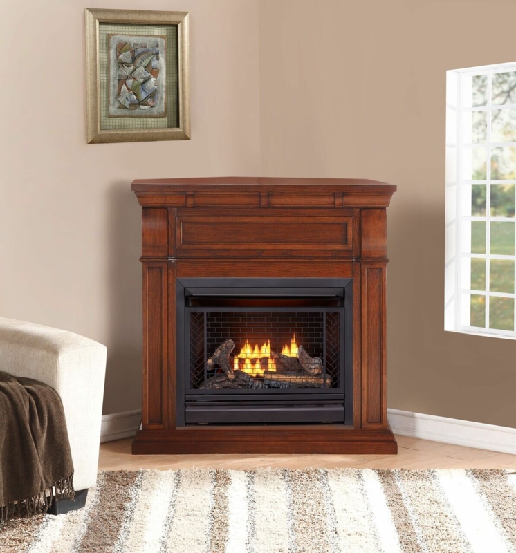 Vent-Free Propane Gas Fireplace with Remote Control