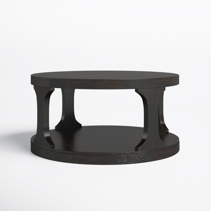 Sleek Geometric Coffee Table with Open Shelf