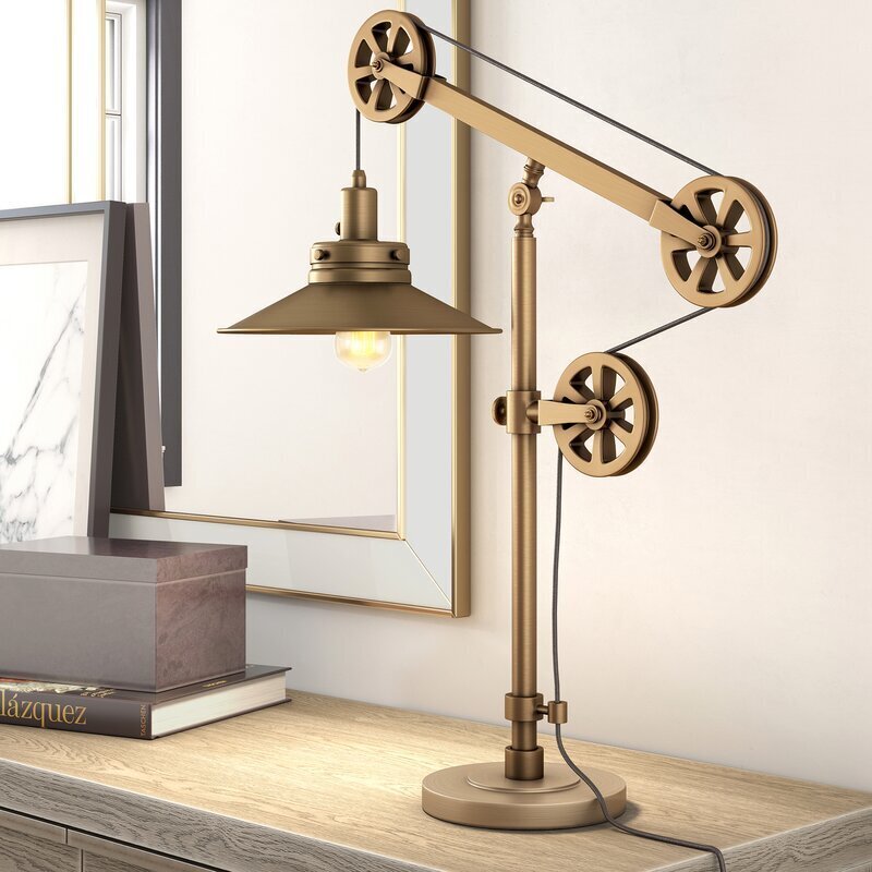 Vintage Architect Lamp With Cord Pulley System