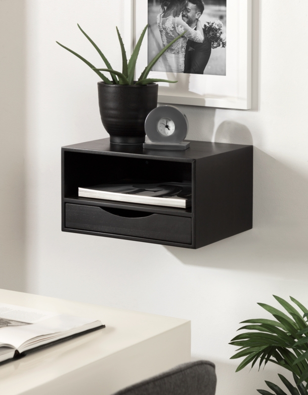Floating Shelf with Storage Compartments