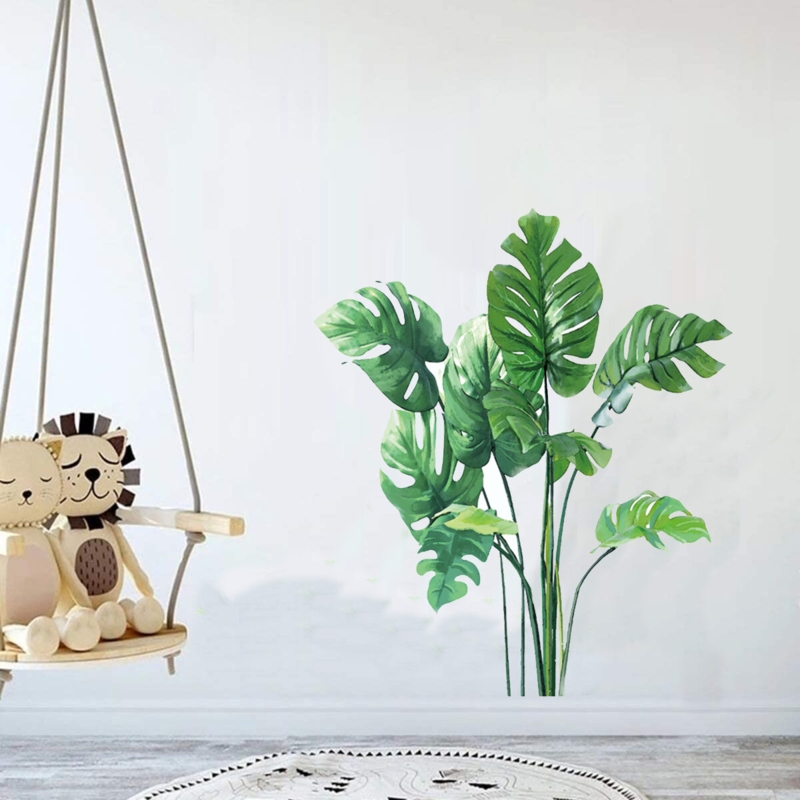 Tropical Monstera Leaves Wall Sticker