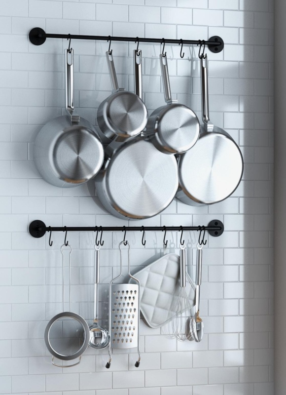 Wall Mounted Pot Rack