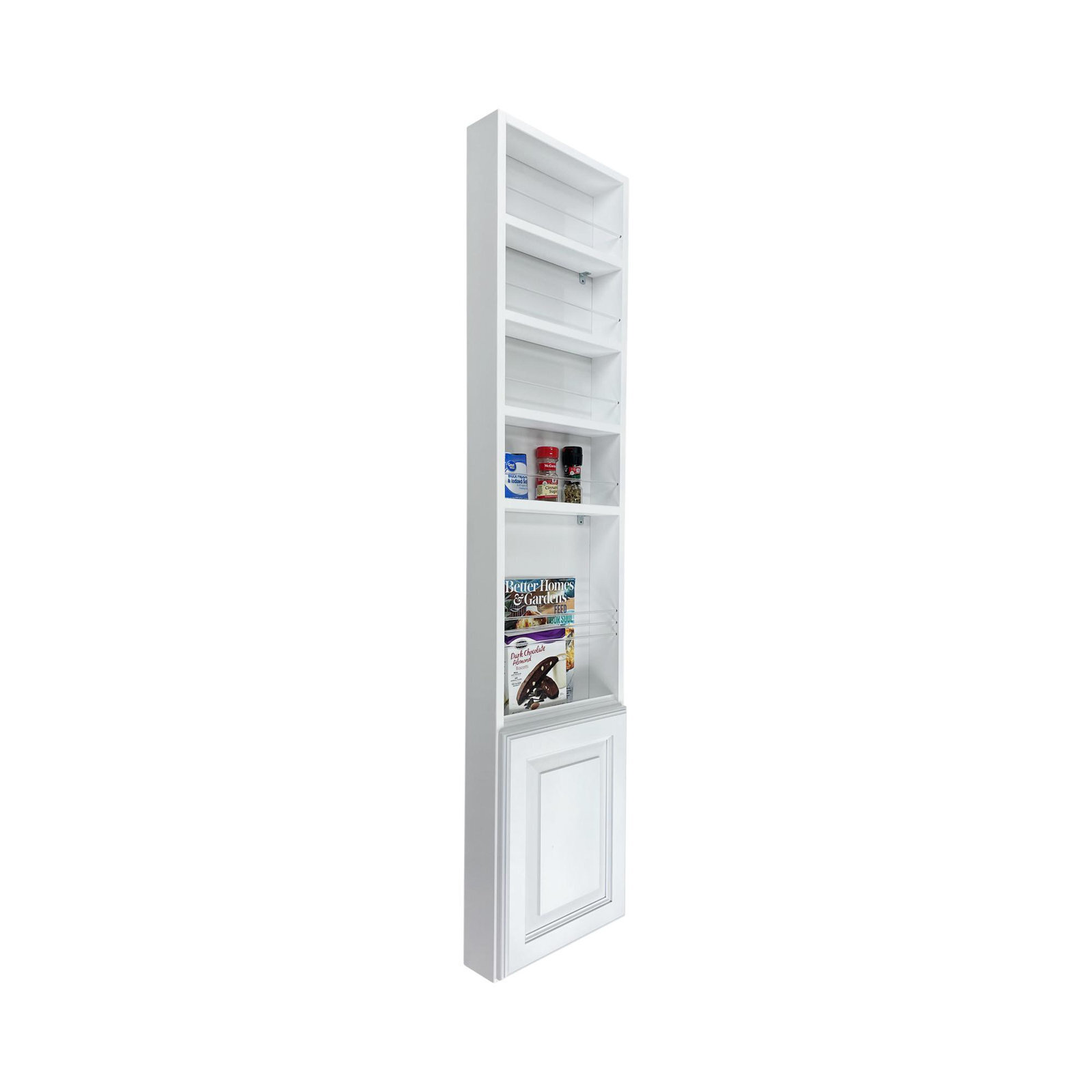 Wall Spice Rack and Cabinet Combination