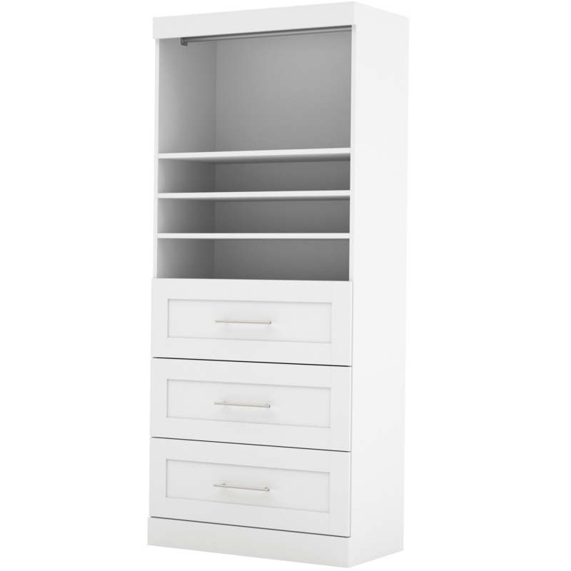 Walley 35.8" W Closet System Walk-In Tower