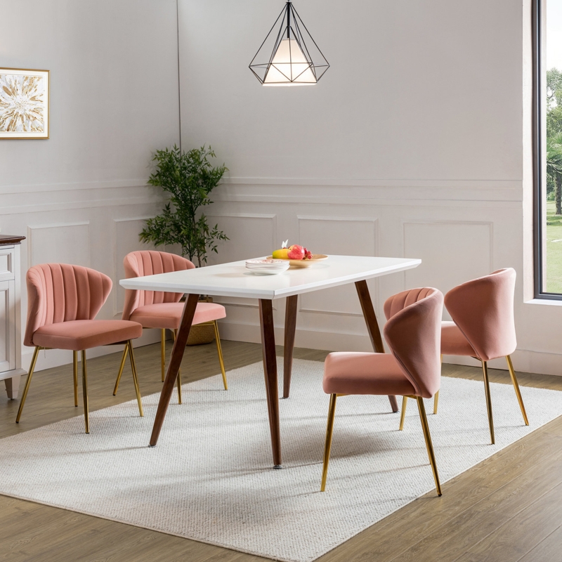 Elegant Velvet Dining Chairs Set