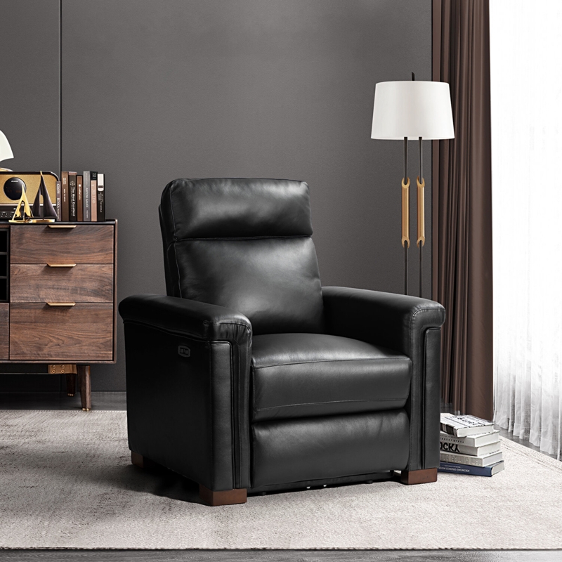 Genuine Leather Power Recliner Chair