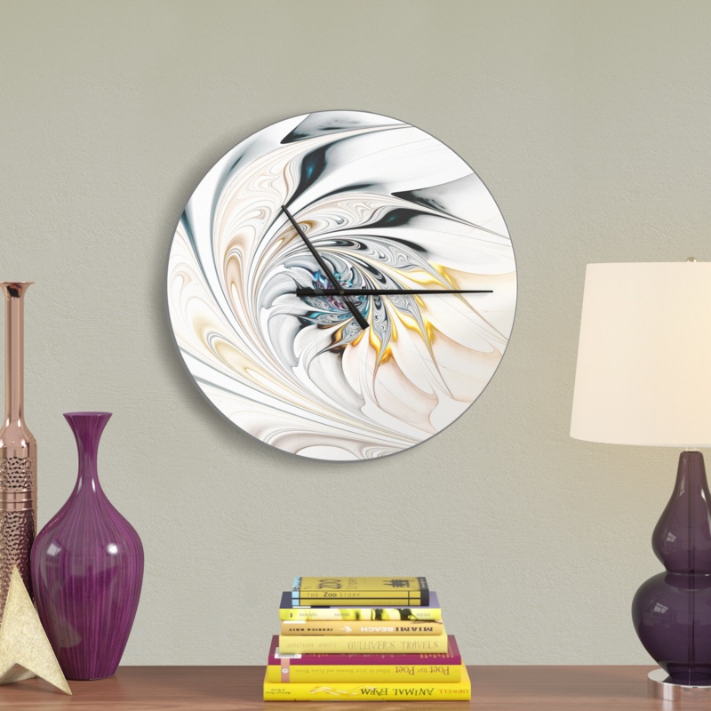 Swirling Abstract Wall Clock