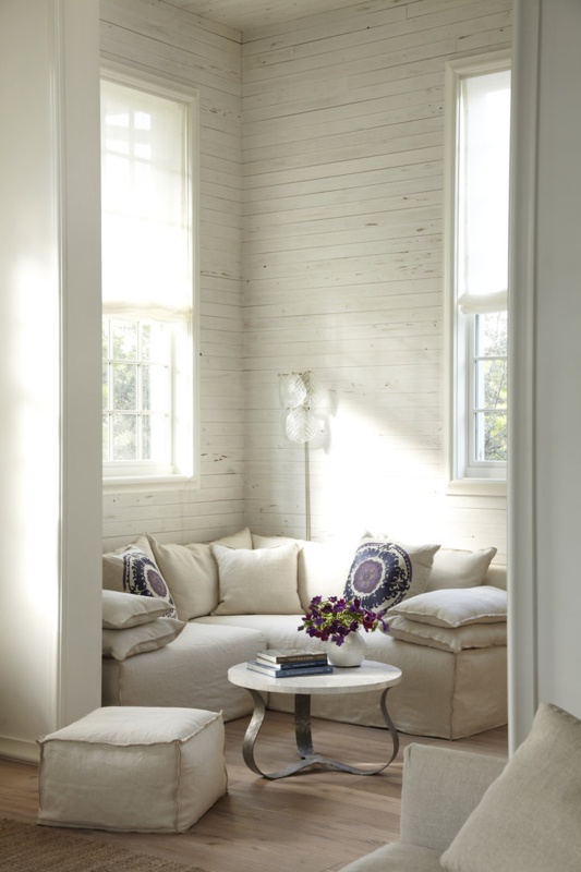 Whitewashed Wood Wall