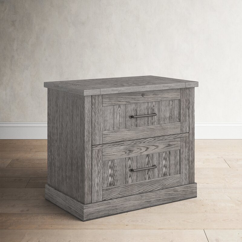Wide wood file cabinet