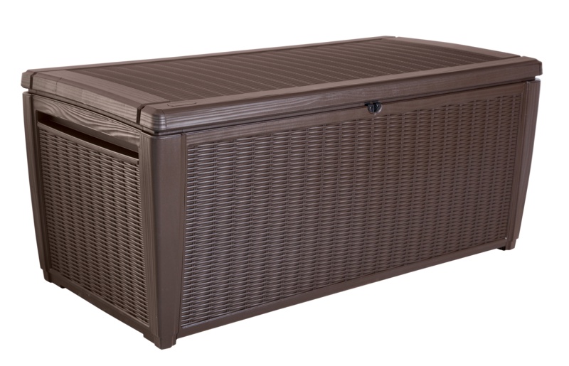 Winston Porter Arrio 135 Gallons Gallon Water Resistant Deck Box with Lock