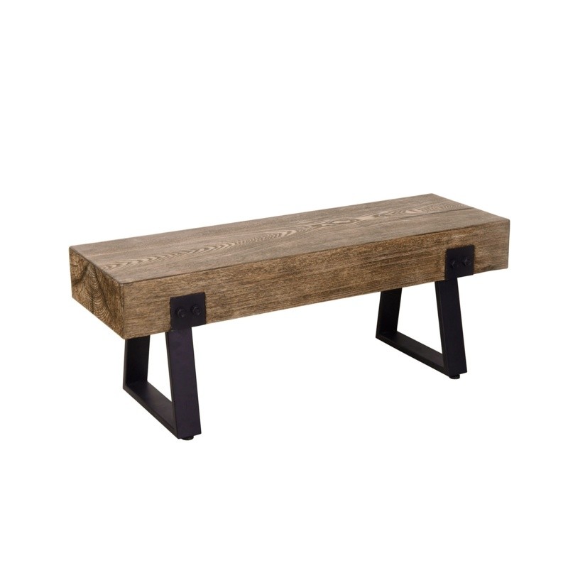 Wood-Look Concrete Garden Bench