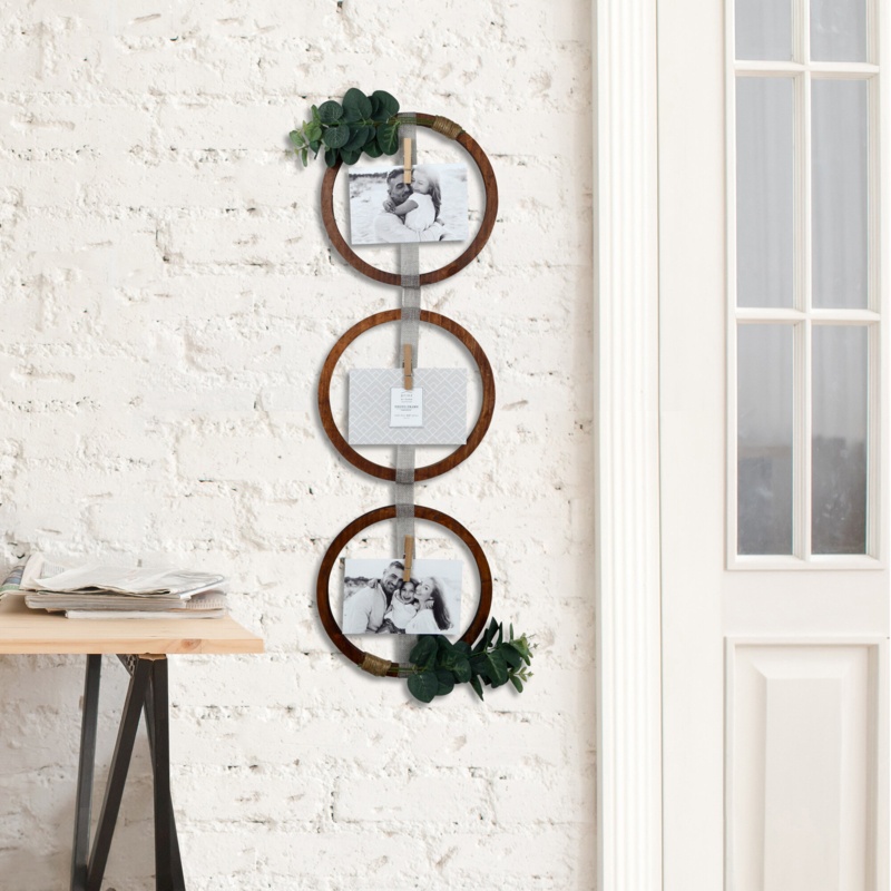 Circle-Tiered Ribbon Collage Wall Frame