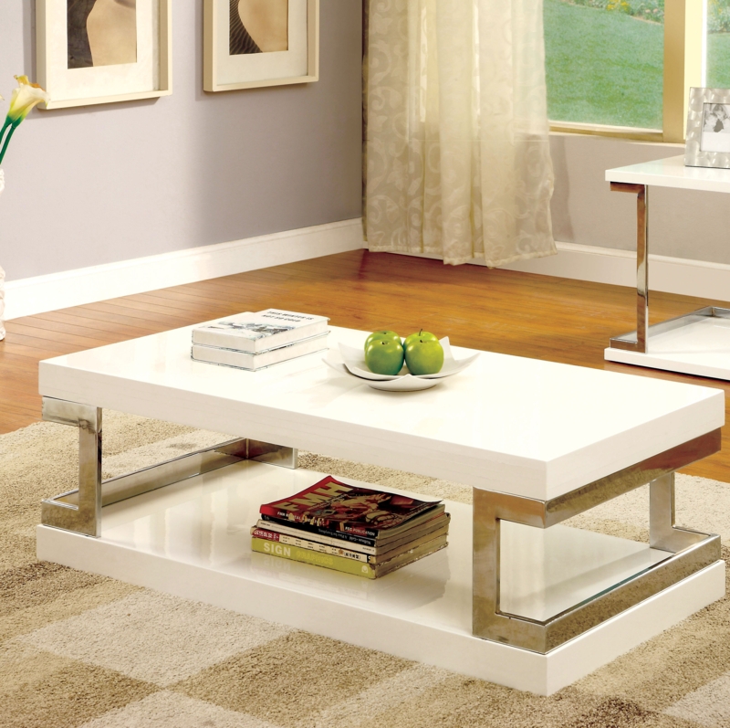 Modern Coffee Table with Open Shelf