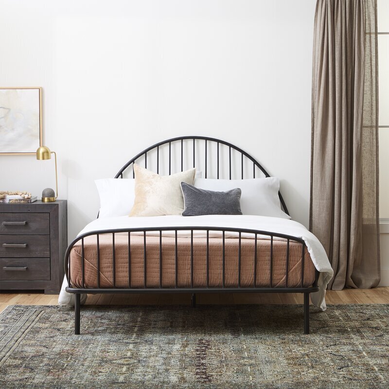 Wrought iron bed frame king