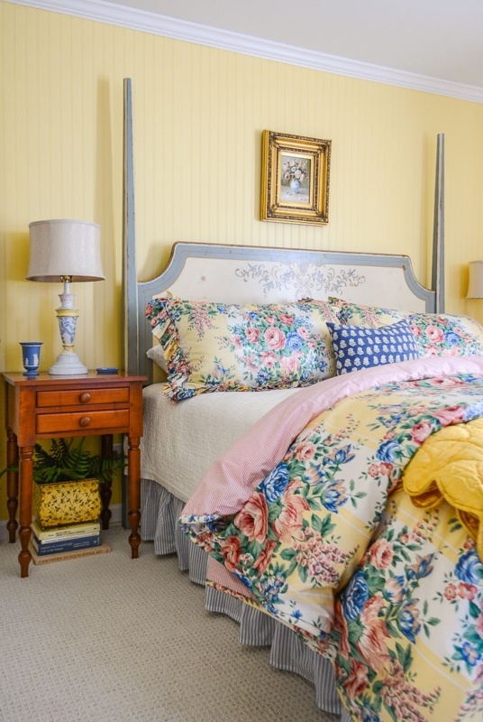 Yellow Farmhouse Bedroom