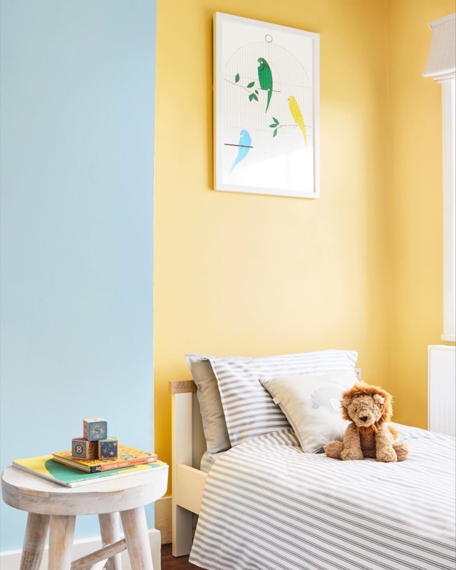 Yellow Scandinavian Bedroom